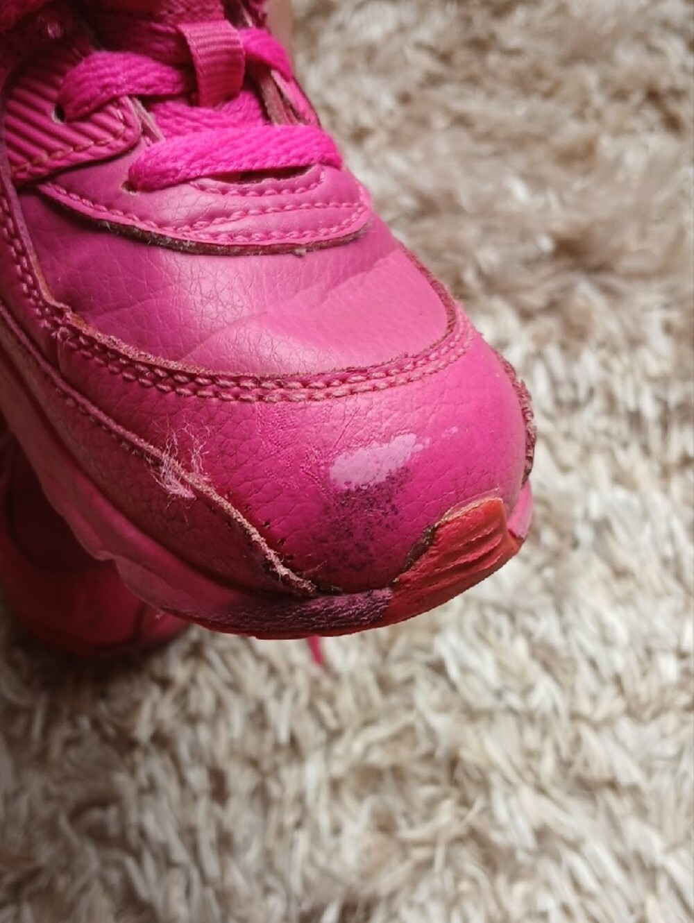 Toddler Girls Nike Sneaker Lot - Jordan 1 Mid & Air Max Pink Black Size 6 - Picture 3 of 9
